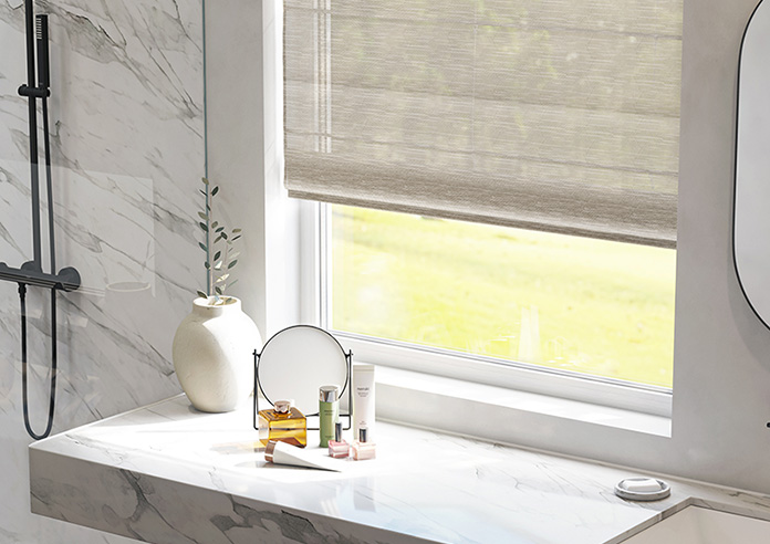 Tanami Voile, Grey Haze - Motorised Roman Blind - Image 5